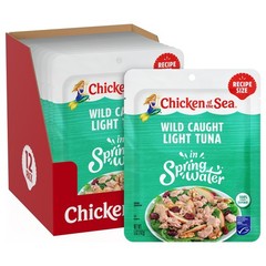 Wild Caught Light Tuna in Spring Water, 5 Ounce Packets, 12-Count – High Prot…