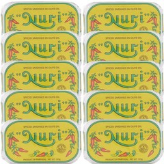 Handmade Portuguese Sardines Spiced Olive Oil 10 x 4.4oz Cold Water Fish