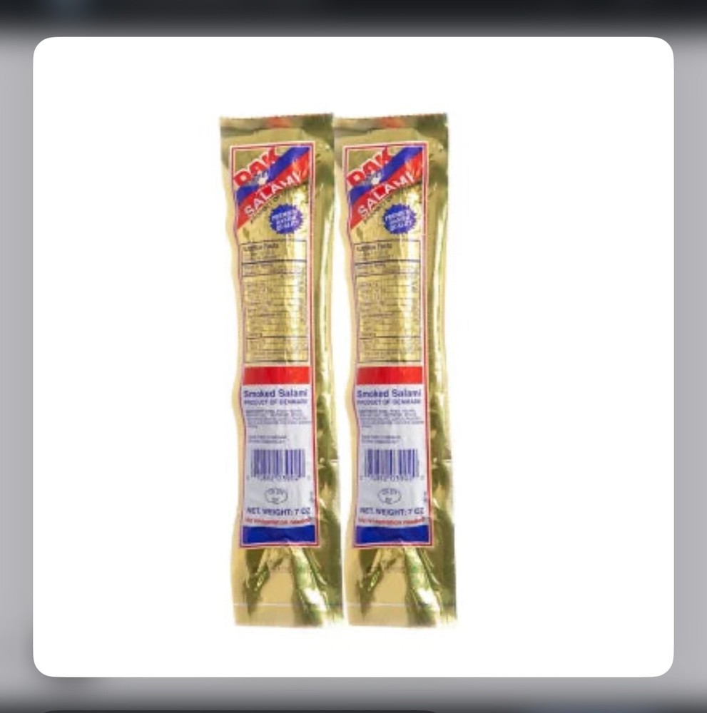 Pqte de 2 de 7oz salchichon salami dak ahumado listo para comer