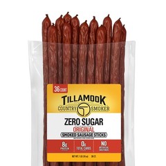 Tillamook Country Smoker Smoked Sausage, Zero Sugar, Original, 16 Ounce 36 Co…