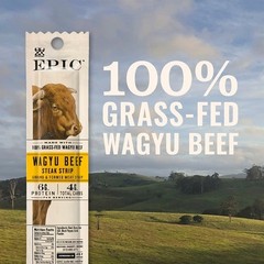 Epic Wagyu Beef Strip, 0.8 Ounce, 20 Per Pack, 4 Per Case