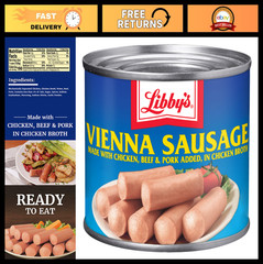 Canned Vienna Sausage in Chicken Broth, 4.6 OZ – Pack of 24, High Protein Snack
