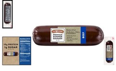 8 Ounce Gourmet Beef Summer Sausage – Gluten Free, Low Carb, Ready to Eat