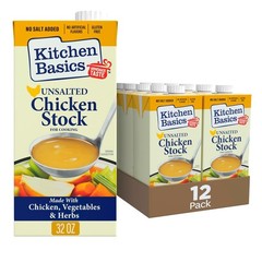 Unsalted Chicken Stock – 32oz Carton, Pack of 12