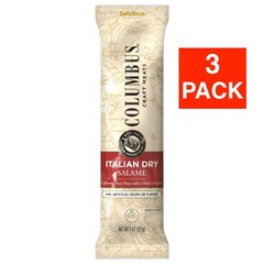 3 PACKS Columbus Salami Italian Dry Salame 8oz Each FRESH 8/24/2026