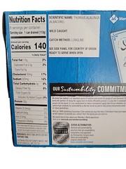 MEMBER’S MARK PREMIUM ALBACORE TUNA WILD CAUGHT SOLID WHITE 8-5 OZ.