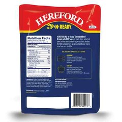 Hereford Shredded Beef Brisket & Beef Broth Ready to Eat Meat 3 Pouches 10/2026