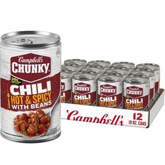 Spicy Beef Chili with Beans by Campbell’s Chunky – 12 Count