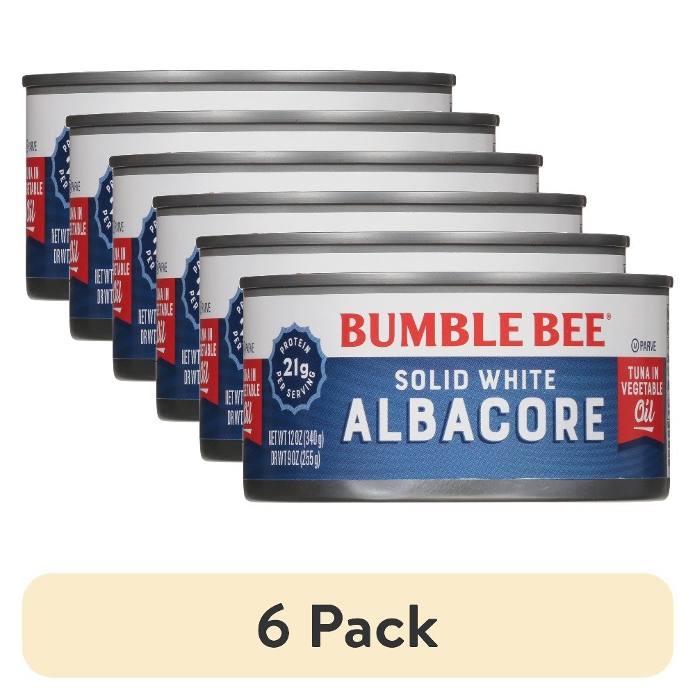 Solid White Albacore Tuna in Oil Wild Caught Gluten Free High Protein Canned