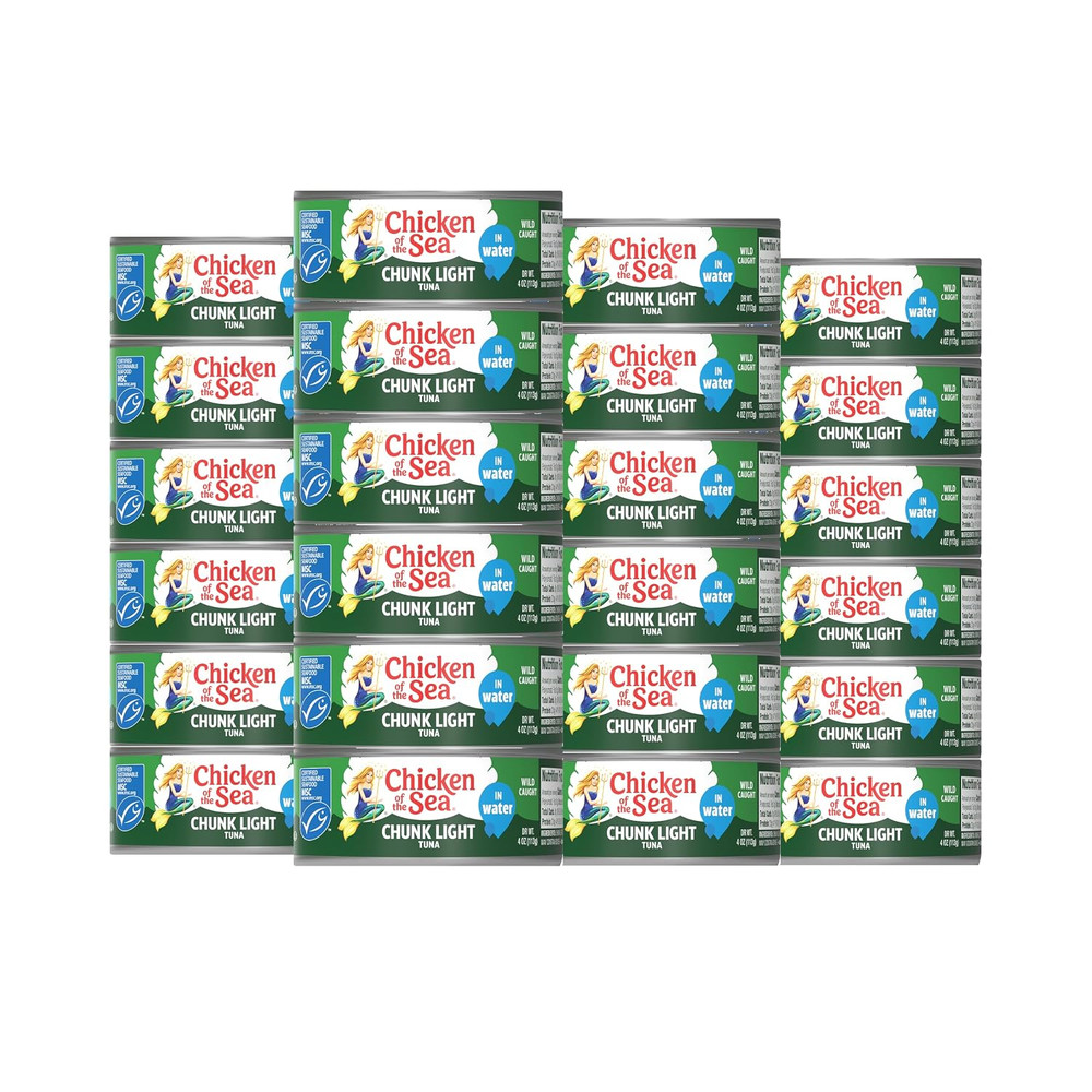 Wild Caught Chunk Light Tuna, 5 Ounce Cans, 24-Count – High Protein 100% Classic