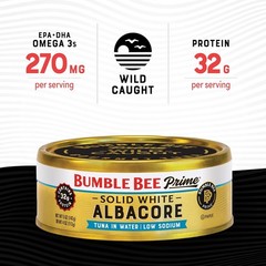 Bumble Bee Prime Low Sodium Solid White Albacore Tuna in Water, 5 oz Easy Open C
