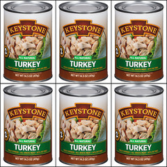 6 Canned Turkey🇺🇸USA Made 14.5oz Keystone Meat Camping Survival Food exp 2029