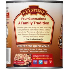 2 Pcs Natural Canned Beef 28oz Fully Cooked High Protein Quick Meal Solution New