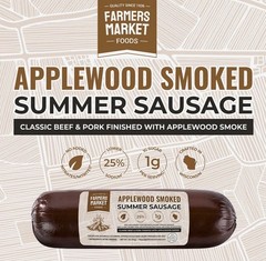 Get 3 Applewood Smoked Summer Sausage Beef & Pork Wisconsin 12oz each
