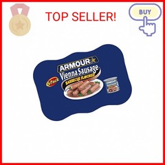 Armour Star Vienna Sausage, Barbecue Flavored, Canned Sausage, 4.6 oz (Pack of 6