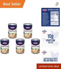 Swanson Canned Chicken a la King – Creamy and Nutritious 10.5 oz Can, 5-Pack