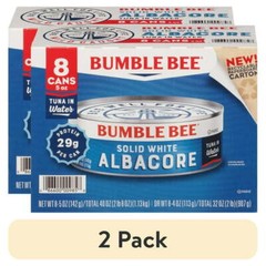 (2 pack) (Pack of 8) Bumble Bee Solid White Albacore Tuna in Water, 5 oz cans