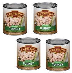 Keystone All Natural Canned Turkey, 4-pack -(28 oz) – Fully Cooked, No Preserves