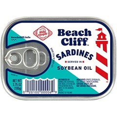 Wild Caught Sardines in Soybean Oil, 3.75 oz Can (Pack of 12) – 14g Protein p…