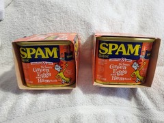 Lot Of 2 Spam 2 Pack Dr Seuss Green Eggs and Ham 65th Anniversary Ex 6/28