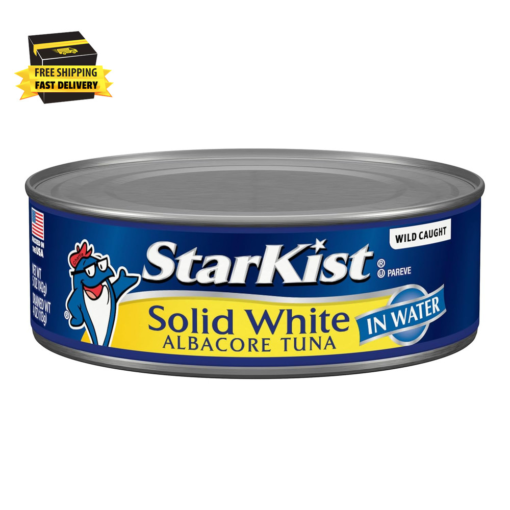 Solid White Albacore Tuna in Water, Mild Flavor Canned Tuna, Wild Caught, Gluten
