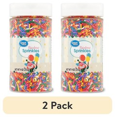 (2 pack) Great Value Rainbow Sprinkles, 9 oz,NEW PRODUCT EXPLOSION