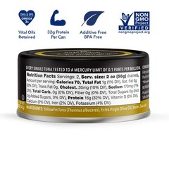 Tuna Fish Canned Wild Ahi Yellowfin Extra Virgin Olive Oil Pack of 6