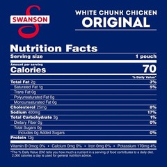 Swanson Original 🥪 Fully Cooked Chicken, Ready to Eat, 2.6 OZ (Pack of 2)