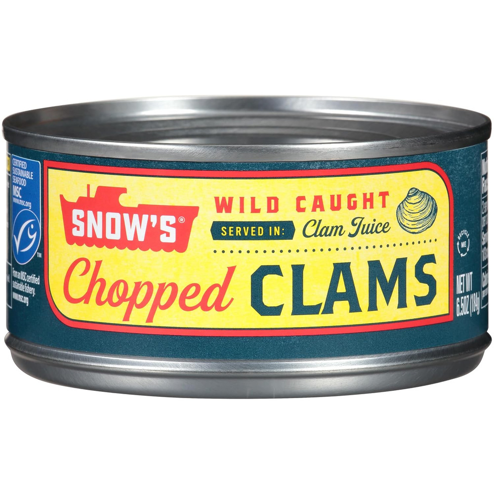 Wild Caught Chopped Clams Canned, 6.5 Oz Can (Pack of 1) – 5G Protein per Servin