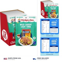 Chicken of the Sea Lightly Seasoned OLD BAY Wild Caught Light Tuna, 2.5 Ounce…