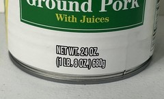Lot of (2) Crider Fully Cooked Ground Pork / Canned 24oz 1LB / Exp. 05/30/2027!