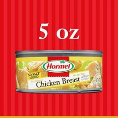 Hormel Premium No Salt Added Canned Chunk Chicken Breast in Water 5 Ounce Pac…