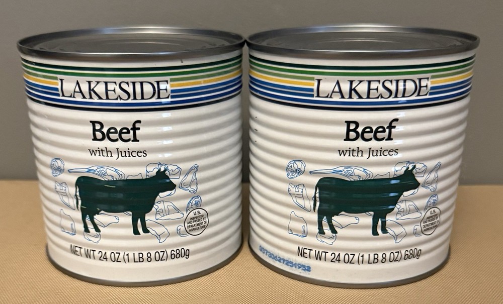 Lakeside Ground Beef Fully Cooked 24 Oz Cans