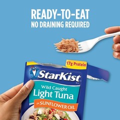 Flavor Fresh Chunk Light Tuna in Sunflower Oil – 24 Snack Packs, 140 Calories