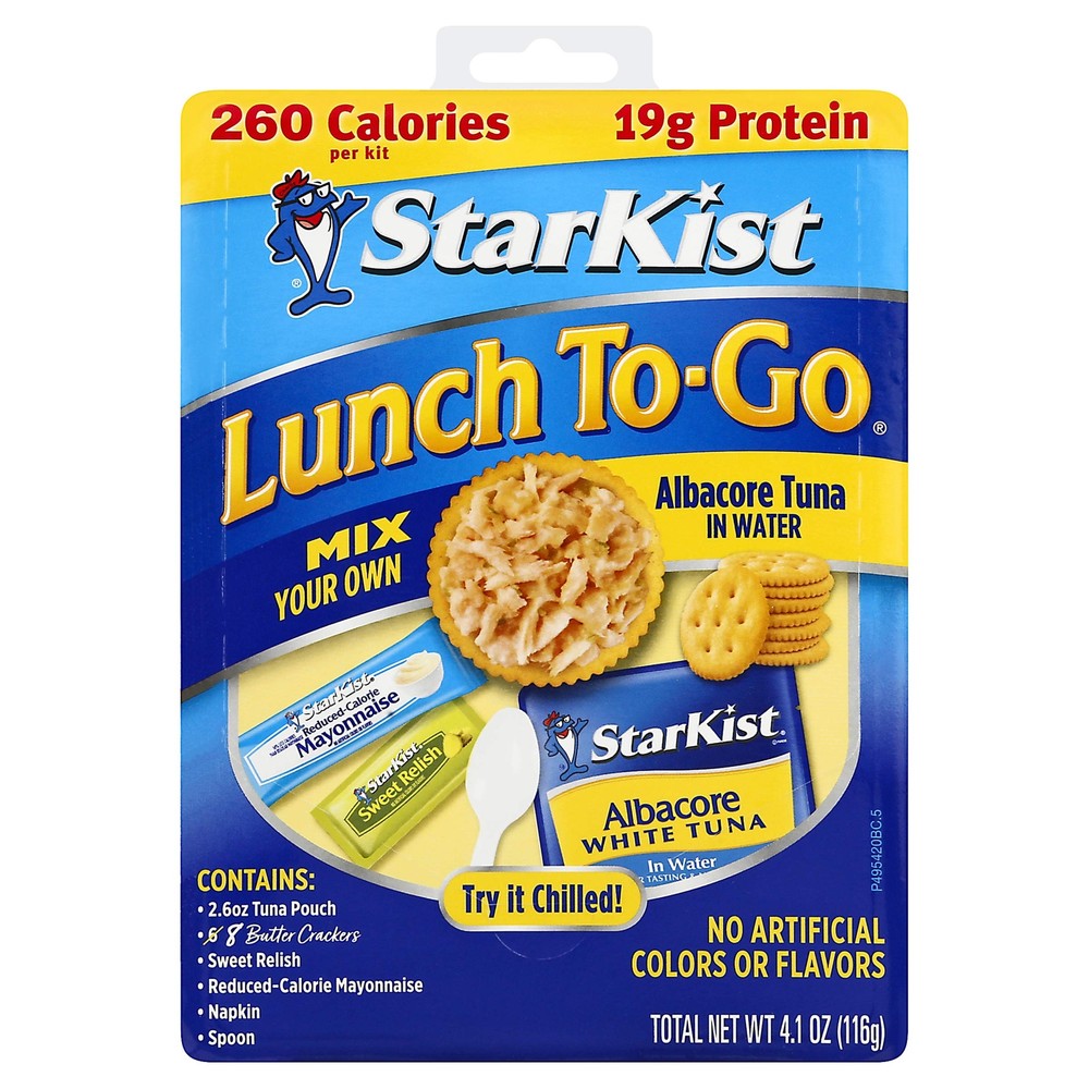 Lunch To-Go Albacore Mix Your Own Tuna Salad 4.1 Ounce Kit 12 Pack