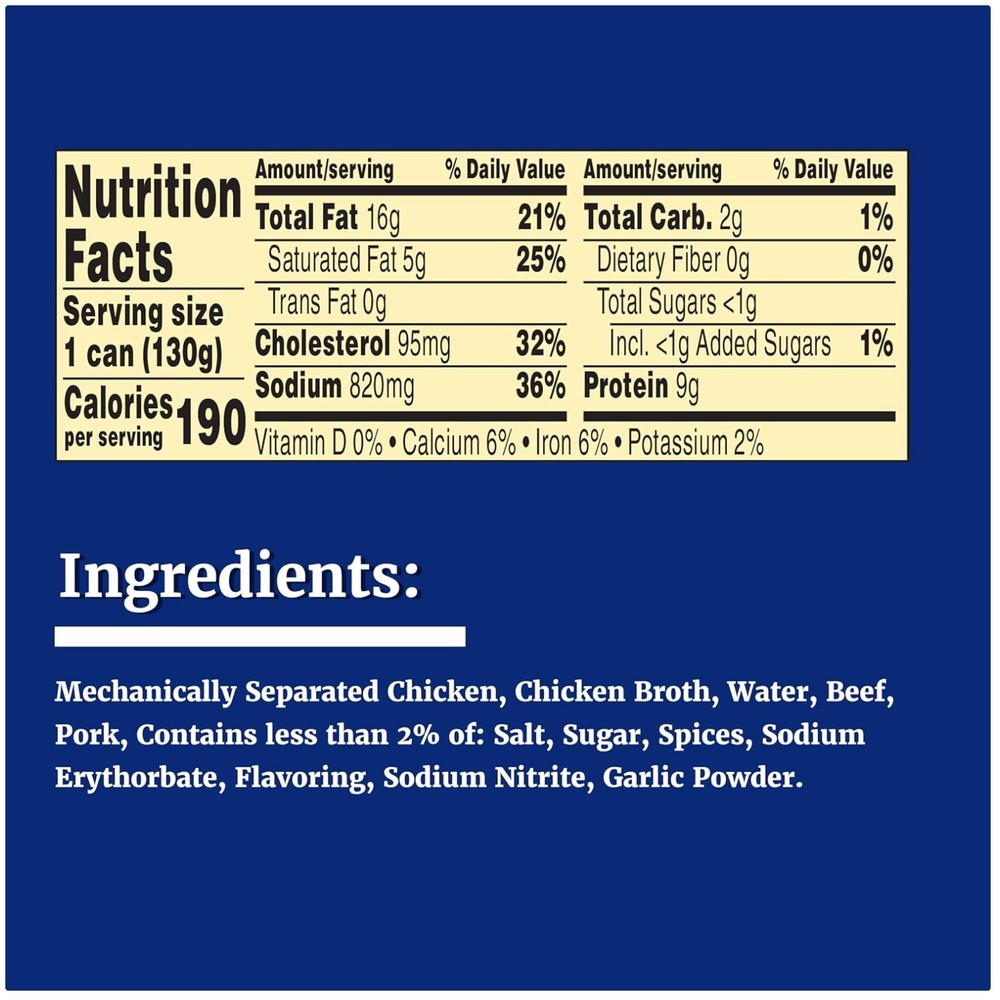 Vienna Sausage in Chicken Broth, 4.6 oz Cans (Pack of 24)/-