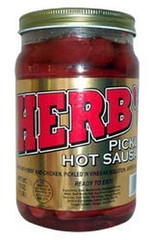 Herb’S Pickled Hot Sausage 16Oz