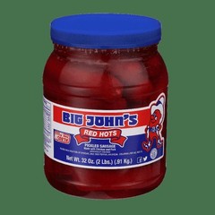 Ready to Eat Pickled Sausage 32oz Jar Convenient Snack Low Carb Protein New