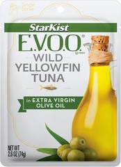 E.V.O.O. Yellowfin Tuna in Extra Virgin Olive Oil, Single Serve Pouch, 2.6 oz…
