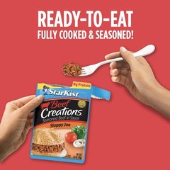 StarKist Beef Creations Sloppy Joe, 2.6 oz Pouch, 12 pack