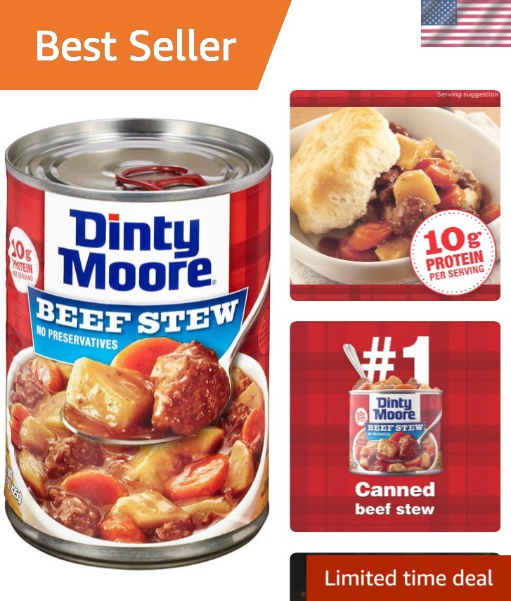 Beef Stew, 15 oz 12 Pack, Fully Cooked & Ready-To-Eat with Fresh Potatoes & C…