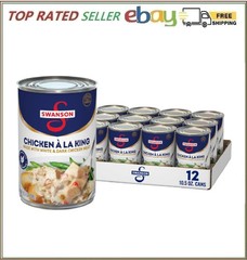 Swanson Canned Chicken a la King 10.5 oz – 12 Cans Bulk Pack for Meal Prep