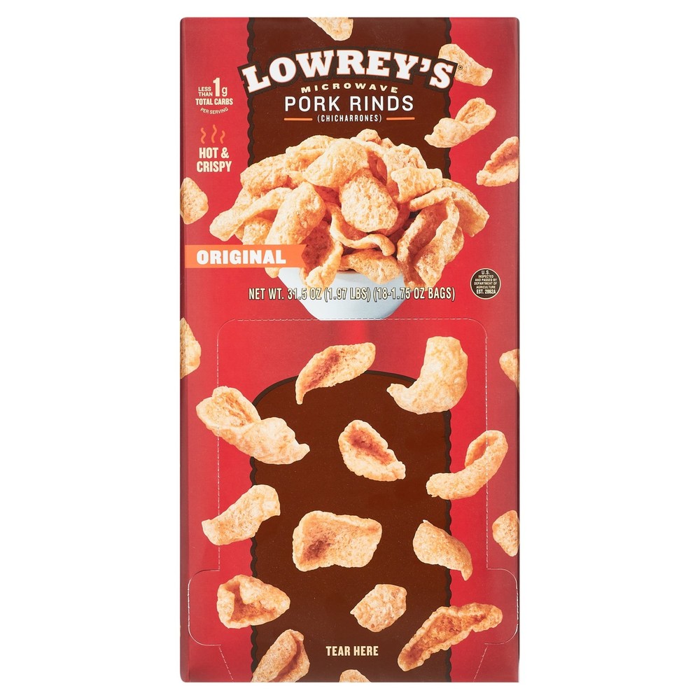 Lowrey’s Bacon Curls Microwave Pork Rinds (Chicharrones), Original