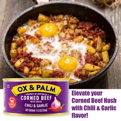 Ox & Palm Corned Beef Chili & Garlic Flavored, 11.5 oz Can