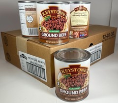 Keystone Meats All Natural Heat and Serve Ground Beef 28 oz – Fully Cooked Ca…