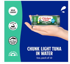 Chicken of the Sea Chunk Light Tuna in Water 5 oz. Can Pack of 10
