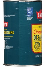 3 Pack – Snow’s Ocean Chopped Clams Canned, 51 oz Can – 7g Protein per Serving