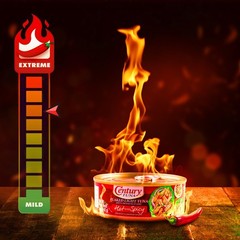 Century Tuna Hot & Spicy Flaked Light Tuna in Oil (6PK)