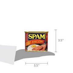 (3 pack) SPAM With Real HORMEL Bacon, 7 G Protein per Serving