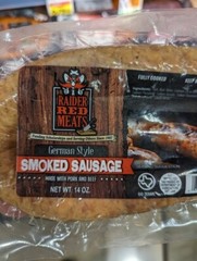 Raider Red German Smoked Sausage 14 Oz (4 Pack)